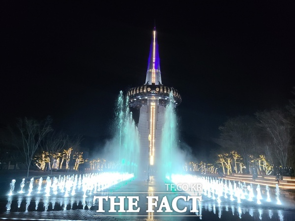 한빛탑 음악분수 모습 /대전관광공사