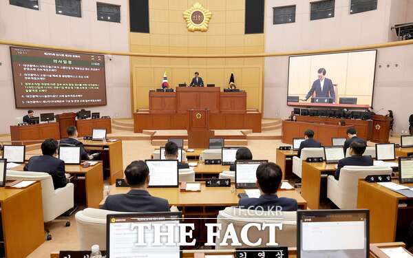 대전시의회가 25일 제295회 임시회 제3차 본회의를 진행하고 있는 모습. /대전시의회