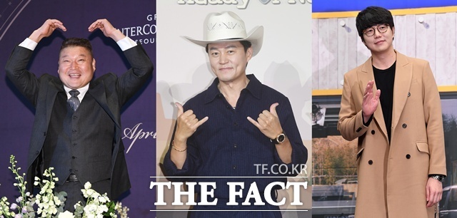 방송인 강호동, 배우 이서진, 가수 성시경(왼쪽부터)이 각 예능프로그램의 단독 MC로 발탁됐다. /더팩트 DB