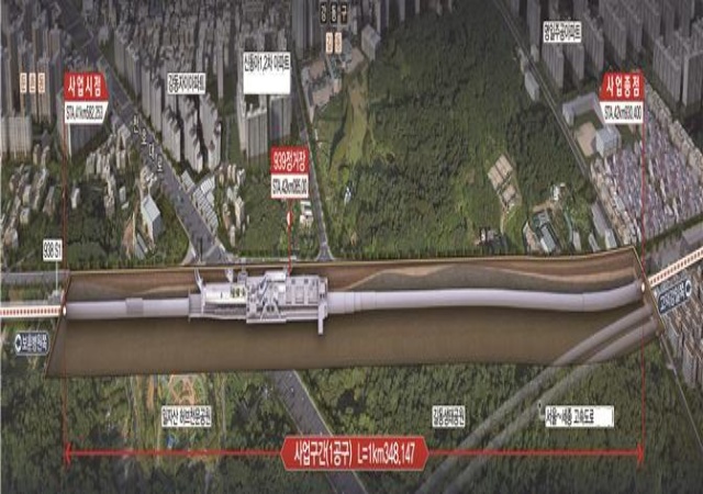 서울시가 9호선 명일동 구간 지반보강을 완료하고 31일부터 공사를 재개한다. /서울시