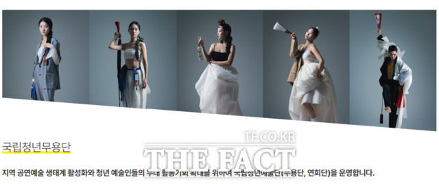 국립청년무용단 소개 홍보물. /당진시