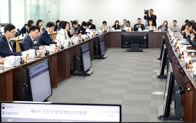 보건복지부는 26일 제약산업의 제네릭 의존도를 낮추면서 신약개발 활성화 등 혁신도 지원한다고 밝혔다. 사진은 이날 서울 서초구 국제전자센터에서 열린 제6차 건강보험정책심의위원회. /보건복지부