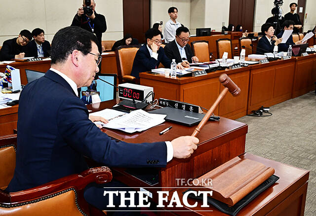 공휴일에 관한 법률 개정안 의결하는 신정훈 행안위원장.