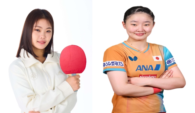 한일 여자탁구의 차세대 기대주, 유예린(왼쪽)과 하리모토 미와. / 와우매니지먼트그룹, WTT홈페이지