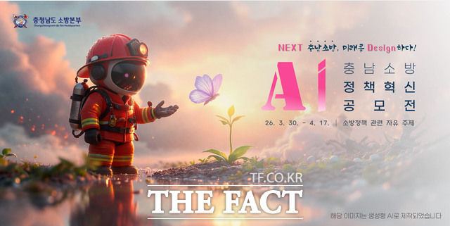 충남소방 인공지능 정책 혁신 공모전 홍보 포스터. /충남도