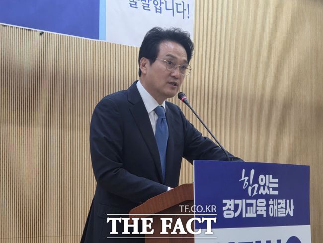 특수교육 정책 발표하는 안민석 경기교육감 예비후보. /박아론 기자