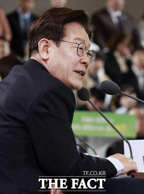 이재명 대통령은 30일 오후 제주특별차지도 한라대 컨벤션센터에서 