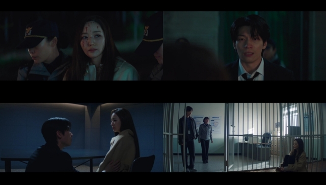 30일 방송한 tvN '세이렌' 9회에서는 배우 박민영과 위하준의 끊어질 듯 말 듯한 관계가 그려졌다. /tvN