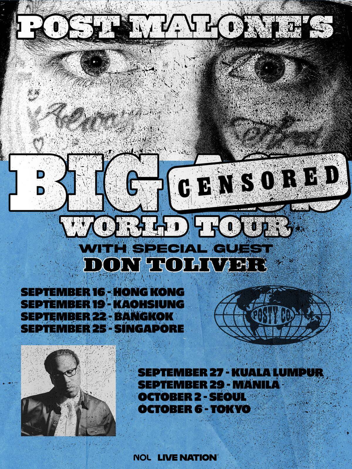 이번 포스트 말론의 내한 공연은 지난 2023년 이후 3년 만에 진행되는 공연이다. /라이브네이션코리아