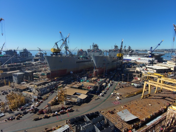 NASSCO에서 선박을 건조하는 모습. /삼성중공업