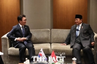  김민석 총리, 프라보워 인니 대통령 면담 