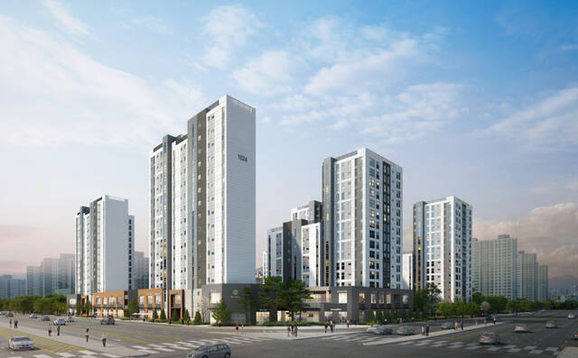 마곡17단지는 총 381가구 모집에 사전청약 당첨자를 포함해 약 2만명이 지원했다. 특별공급 70대 1, 일반공급 125대 1의 평균 경쟁률을 기록했다. 사진은 마곡17단지 투시도. /SH