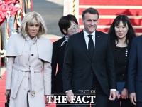  마크롱 프랑스 대통령, 취임 후 첫 국빈방한 [TF사진관]