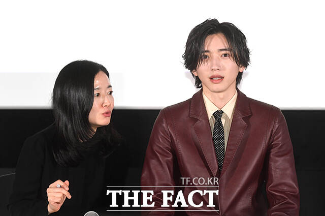 배우 미치에다 슌스케가 3일 오후 서울 용산구 CGV 용산아이파크몰에서 열린 영화 '네가 마지막으로 남긴 노래' 내한 기자간담회에 참석해 포즈를 취하고 있다. /박상민 기자