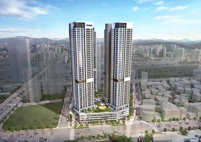 IPARK현대산업개발은 3일 경기도 의정부시 의정부동 253-19번지 일원에 들어서는 주거복합단지인 의정부역 센트럴 아이파크 견본주택을 열고 본격적인 분양 일정에 돌입한다. 사진은 의정부역 센트럴 아이파크 조감도. /IPARK현대산업개발