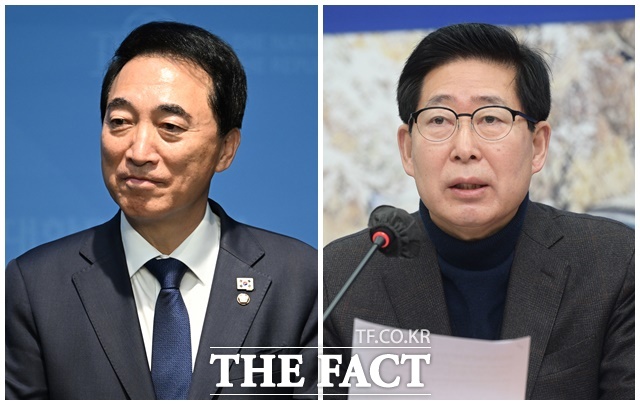 민주당 중앙당선거관리위원회는 6·3 지방선거 충남도지사 본경선에서 박수현(왼쪽)·양승조 예비후보(기호순)가 결선에 진출했다고 6일 밝혔다. /남윤호·박헌우 기자