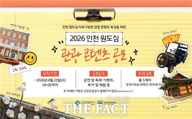 2026 인천 원도심 관광 콘텐츠 공모 포스터 /인천관광공사