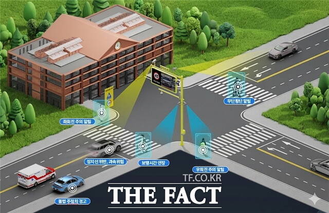 아산시 생성형 AI 횡단보도 시스템 설치 예시. /아산시