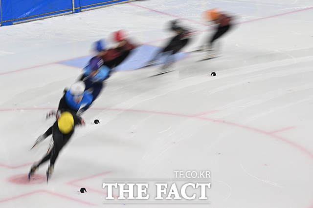 7일 오후 서울 양천구 목동실내빙상장에서 '2026-2027 쇼트트랙 국가대표 선발전'이 열리고 있다. /김성렬 기자