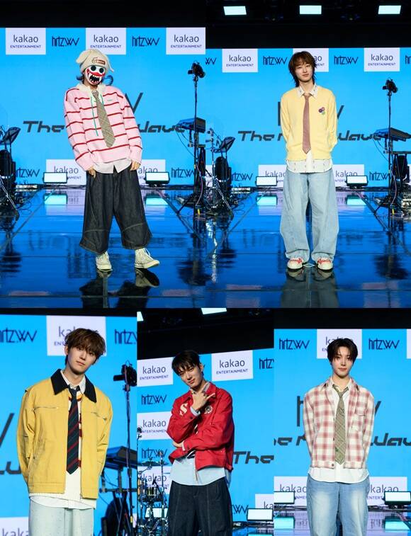 하츠웨이브의 하기와 케이텐 리안 데인 윤영준(왼쪽 위부터 시계방향)은 8일 오후 6시 데뷔 EP 'The First Wave'를 발표한다. 'The First Wave'에는 타이틀곡 'NINETEEN'을 포함해 총 6곡이 수록된다./카카오엔터테인먼트