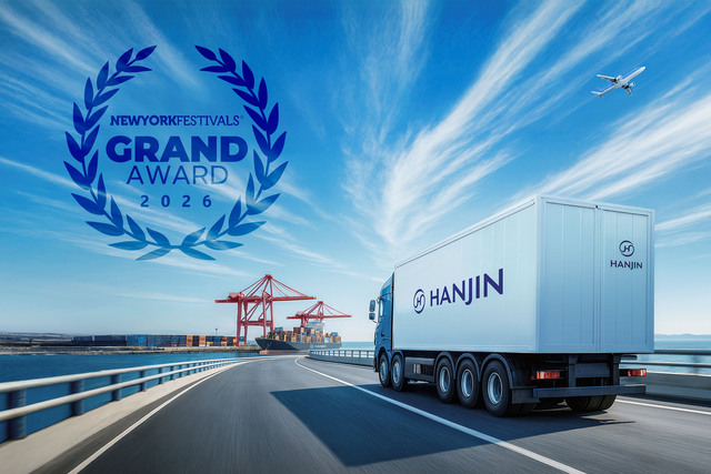 한진은 뉴욕페스티벌이 주최하는 '대한민국-국가브랜드대상'에서 물류산업 부문 대상을 수상했다. /한진