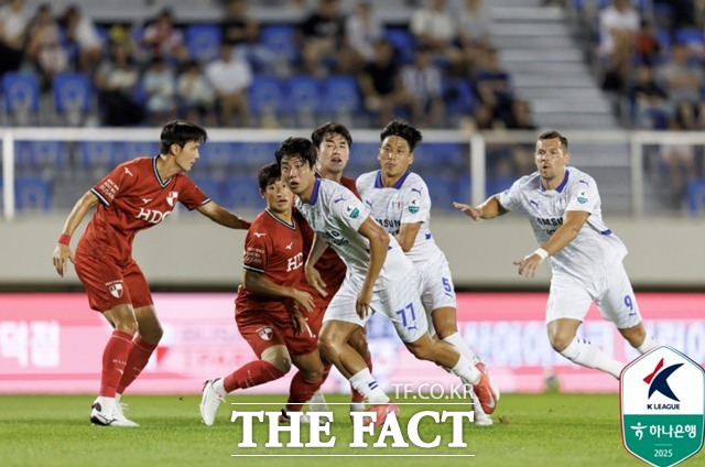 올 시즌 개막 후 나란히 5승1무를 거둔 부산과 수원삼성의 선두 경쟁이 2026 프로축구 그라운드를 뜨겁게 달구고 있다./K리그