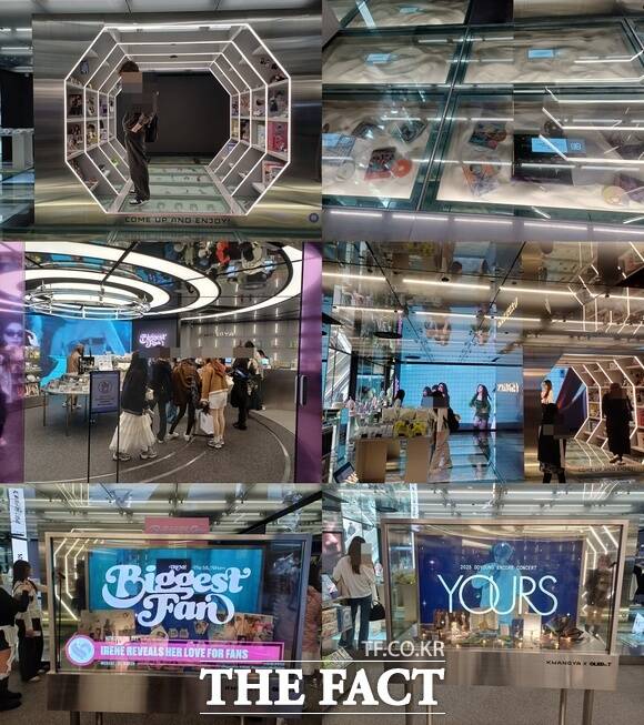 SM엔터테인먼트는 성수동 사옥 지하에 '광야'라는 이름의 복합 문화 공간을 마련했다. 아티스트 콘텐츠 전시부터 MD 판매까지 다양한 경험을 할 수 있다. /정병근기자