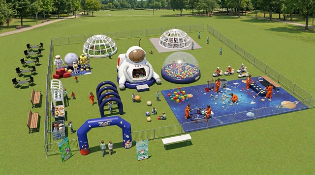 양천구는 오목공원과 파리공원에서 야외 키즈카페인 '여기저기 키즈카페'를 운영한다. /양천구