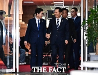  정청래 예방한 정원오·전재수…'원팀으로 승리'