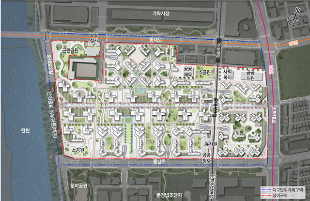 현재 4494세대 규모인 이 단지는 재건축을 통해 2293세대가 늘어난다. /서울시