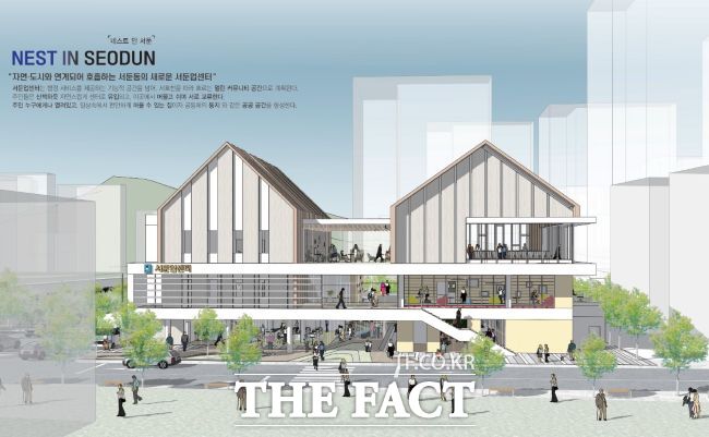 주식회사 건축사사무소 토담21, 주식회사 지앤유종합건축사사무소, 동연건축사사무소의 서둔업센터 조감도. /수원시