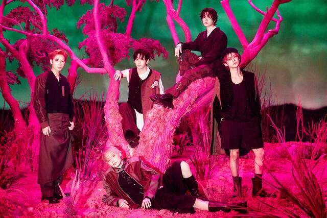 '7TH YEAR: 가시덤불에 잠시 바람이 멈췄을 때'는 투모로우바이투게더가 재계약 후 처음 선보이는 앨범이다./빅히트 뮤직