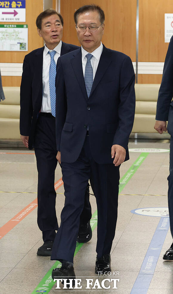 박성재 전 법무부 장관이 13일 오전 서울 서초구 서울중앙지방법원에서 열린 내란중요임무종사 혐의 관련 공판에 출석하고 있다. /박헌우 기자