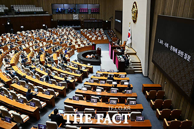 무관심 속에 진행되는 교육·사회·문화에 대한 대정부질문.