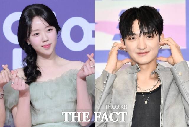 댄서 바타(오른쪽)가 배우 지예은과 교제를 위해 6년 간 사귄 여자친구와 헤어졌다는 환승연애 의혹을 정면으로 반박했다./더팩트DB