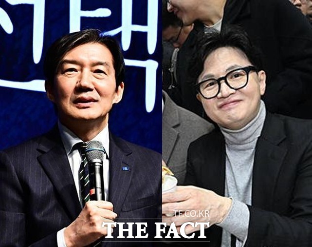 기 대선주자급 인사들이 6·3 국회의원 재보궐선거 출마지를 속속 결정하면서 선거 분위기 또한 달아오르고 있다. 낙선은 곧 정치적 위상 실추로 이어질 수 있어 총력전이 예상되는 가운데, 각 인사들의 지역구 선택 배경에도 관심이 쏠린다. 사진은 조국 조국혁신당 대표와 한동훈 전 국민의힘 대표. /배정한·박헌우 기자