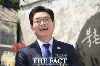  환한 미소 짓는 정원오 후보 [포토]