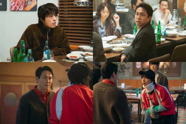 JTBC 새 토일드라마 '모두가 자신의 무가치함과 싸우고 있다' 제작진이 배우 구교환(위 왼쪽)과 오정세의 스틸을 공개했다. /스튜디오 피닉스·SLL·스튜디오 플로우