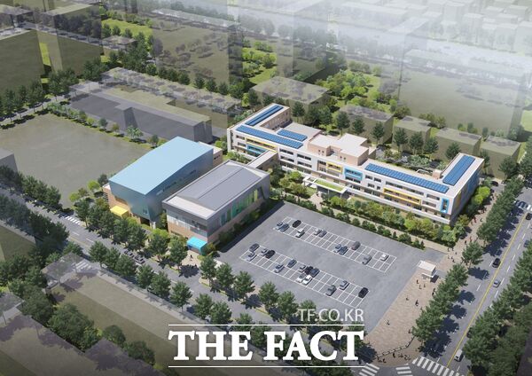 대전성천초등학교가 교육부 주관 2026년 학교복합시설 공모 사업에 16일 최종 선정돼 국비 104억 원(총사업비 147억 원)을 확보했다. 대전성천초 학교복합시설 조감도. /대전시 서구