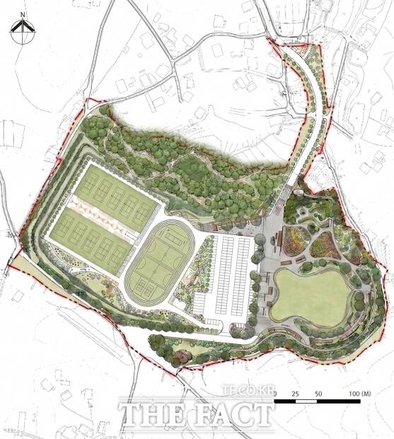 충남 논산시 다목적 체육공원 조감도. /논산시