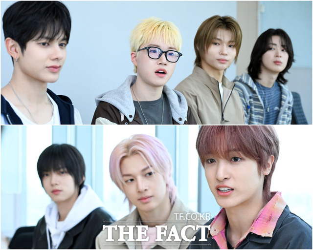 네이즈의 턴 아토 유야 카이세이 김건 윤기 도혁(왼쪽 위부터 시계방향)은 4일 오후 6시 데뷔앨범 'NAZE'를 발매한다./서예원 기자