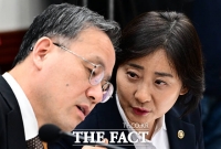  이형일 재정부 1차관과 대화 나누는 이스란 보건복지부 1차관 [포토]