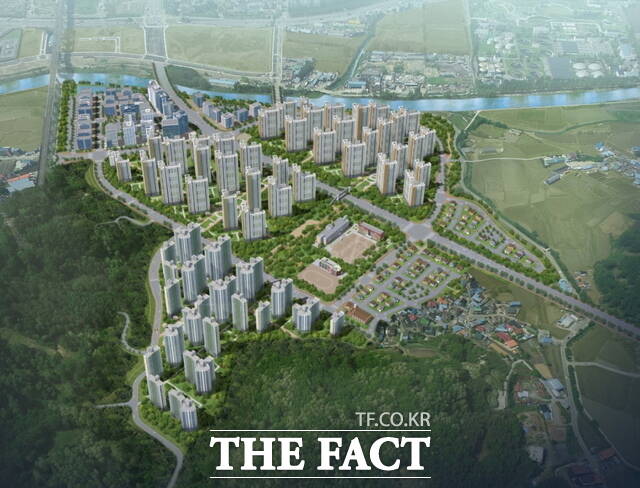 아산시 배방휴대지구 도시개발사업 조감도. /아산시