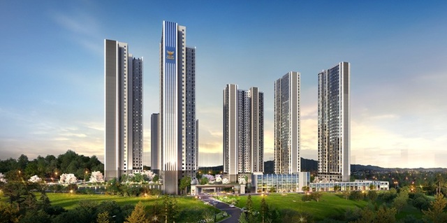 롯데건설은 지난 18일 3967억원 규모의 경남 창원 용호3구역 재건축정비사업을 수주했다. 사진은 용호3구역 투시도. /롯데건설