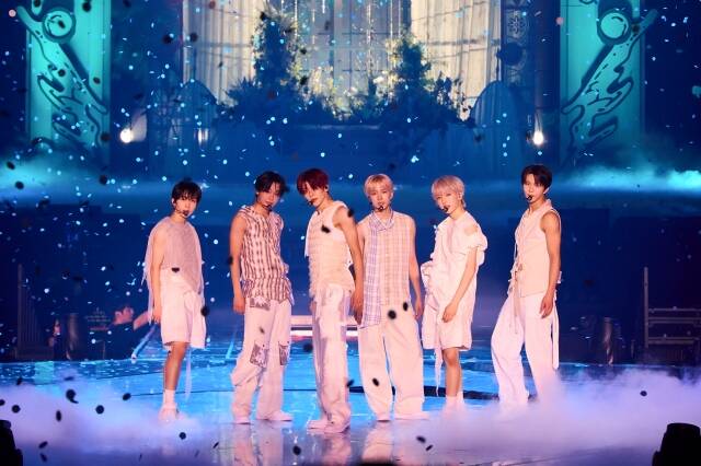 NCT WISH는 'INTO THE WISH : Our WISH' 앙코르 콘서트에서 첫 번째 정규앨범 'Ode to Love'의 동명 타이틀곡 'Ode to Love' 무대를 최초 공개해 팬들의 큰 환호를 받았다./SM엔터테인먼트