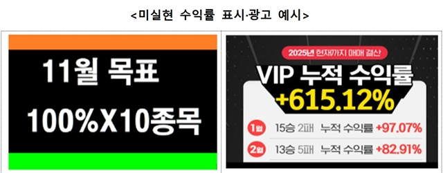 목표 수익률 100%를 보장해준다며 허위광고를 일삼는 등 위법 행위가 적발된 유사투자자문업자 35사에 4억7000만원의 과태료가 부과됐다. /금융감독원