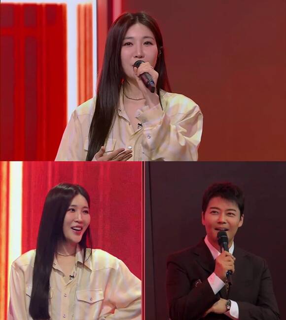 이해리(위)가 출연하는 '히든싱어8'은 오는 21일 오후 8시 50분 JTBC에서 시청할 수 있다. /JTBC