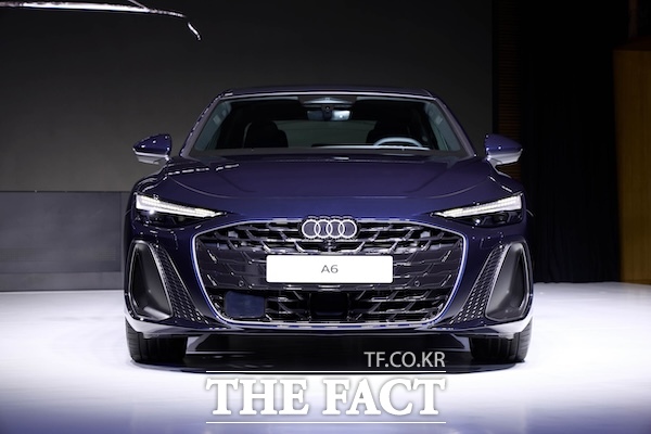 20일 공개된 A6의 9세대 완전변경 모델 '더 뉴 아우디 A6' 전면부. /아우디 코리아