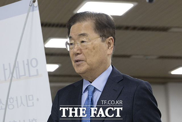 법정에 출석하고 있는 정의용 전 국가안보실장.