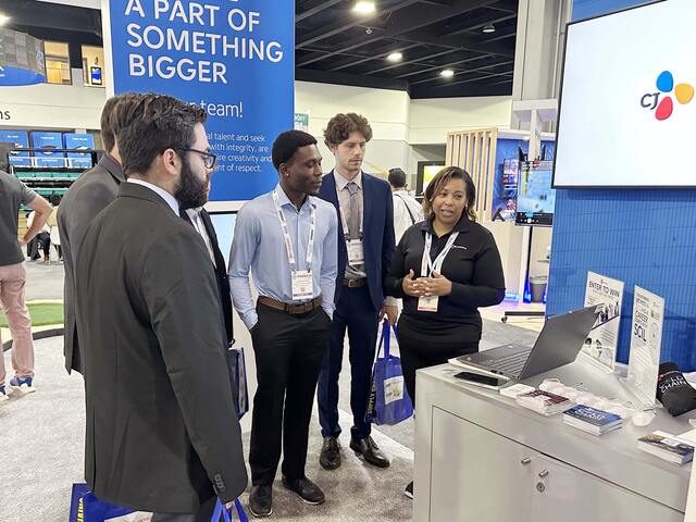 CJ대한통운은 북미 최대 물류 전시회인 'MODEX 2026'에 참가해 인공지능(AI) 기반의 운송 관리 기술을 선보였다. /CJ대한통운